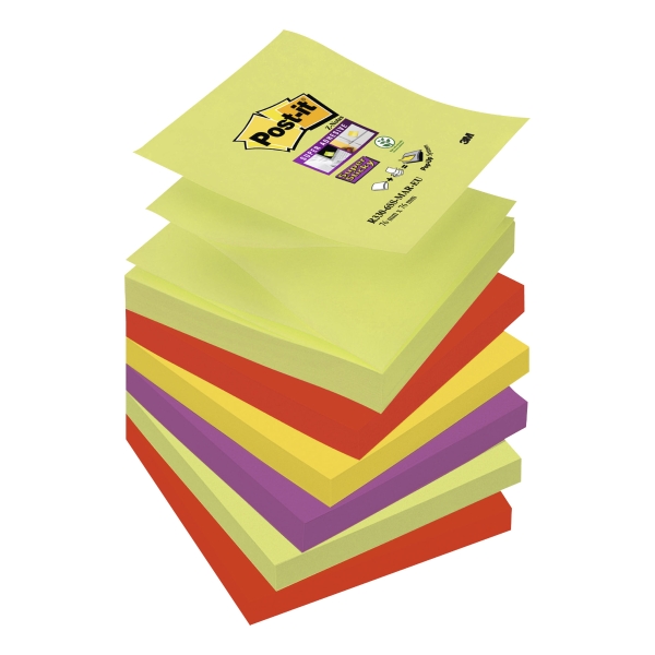 Post-It Super Sticky Z-Notes 76X76mm Marrakesh Colour Pk6